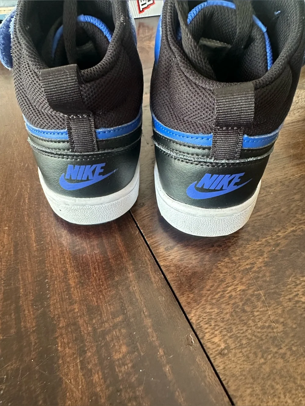 Nike Kids High-Top Sneakers in Blue and Black